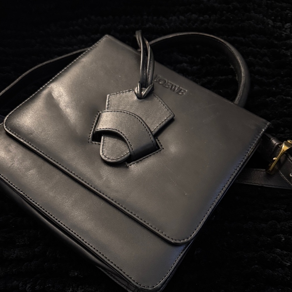 Authentic Loewe Black Leather Bag